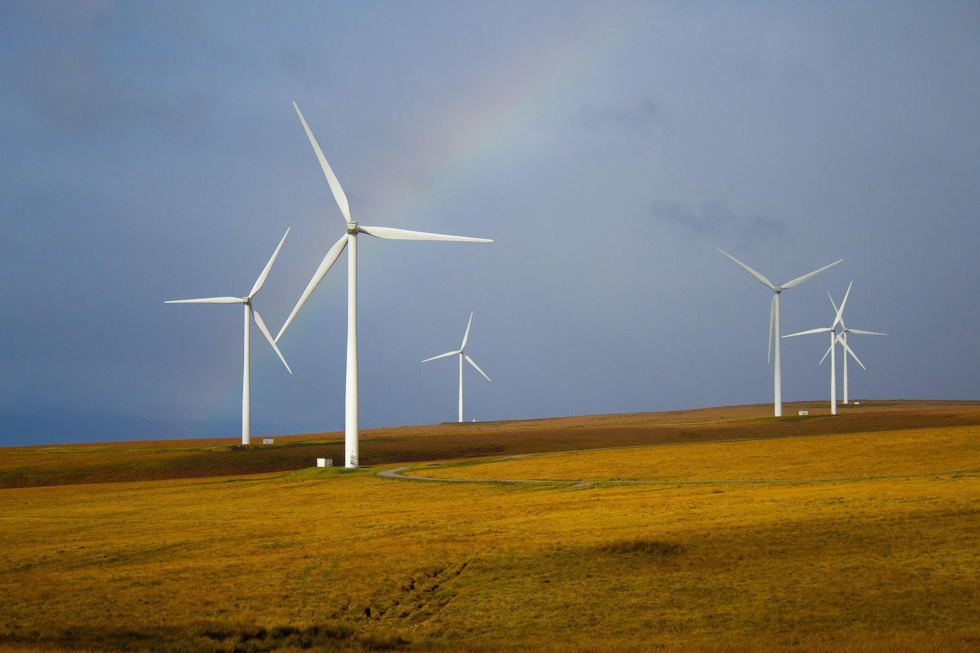wind farm rainbow