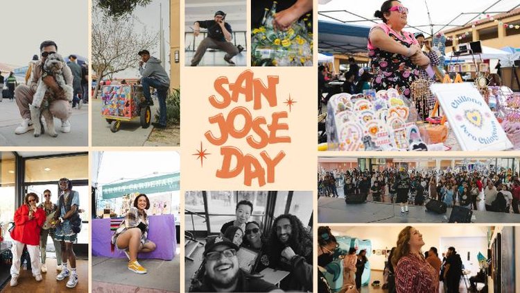 A series of photos depicting residents enjoying San Jose Day.