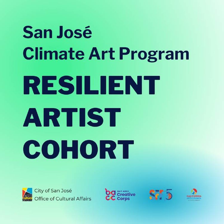 Digital flyer promoting the Resilient Artist Cohort initiative.