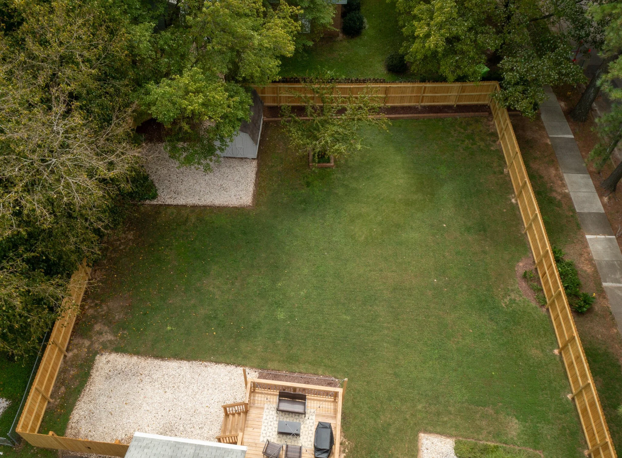 Fenced Backyard (Aerial View)