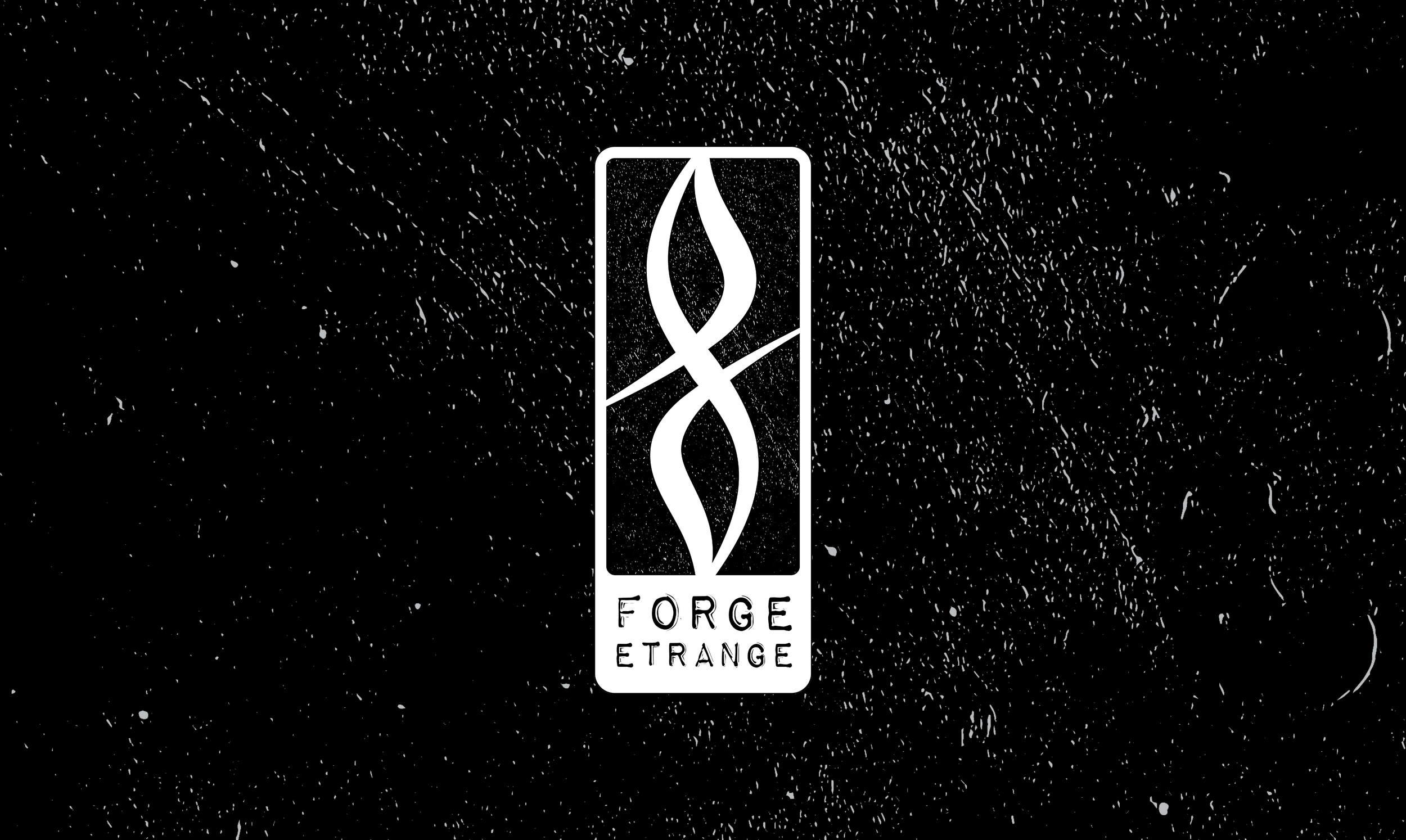 Forge Etrange logo on black textured background