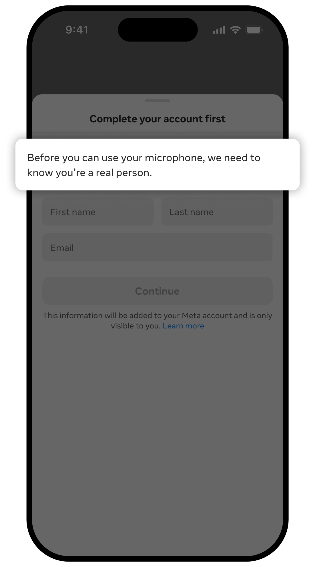 Microphone access example