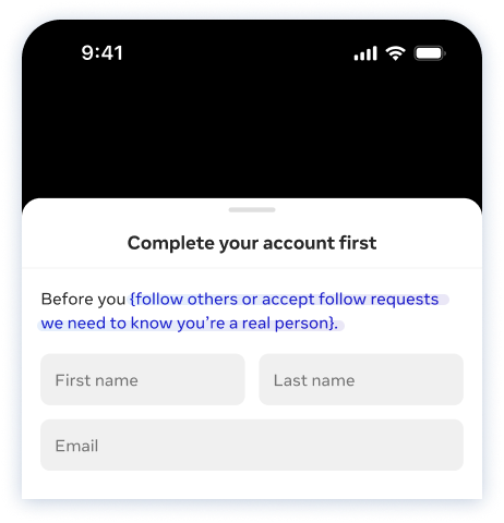 Social actions example