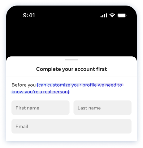 Account edits example