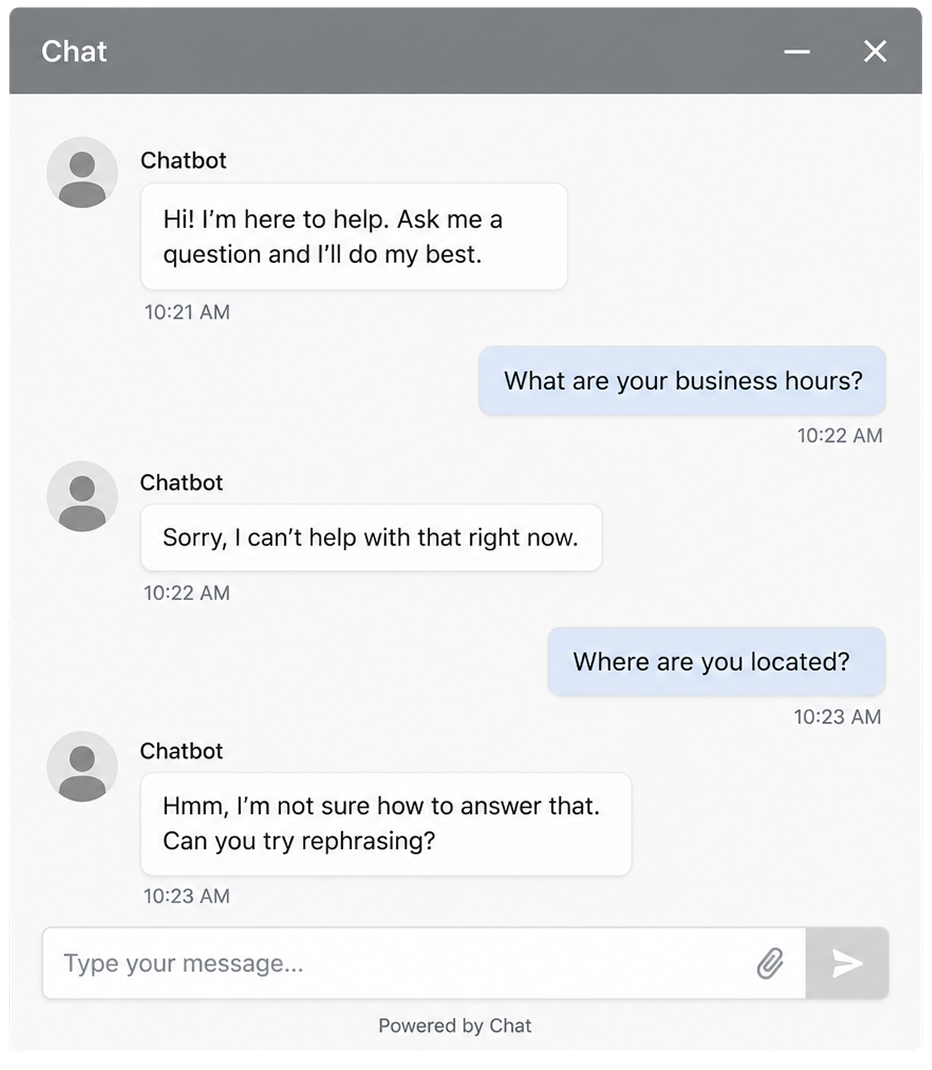 Generic chatbot preview