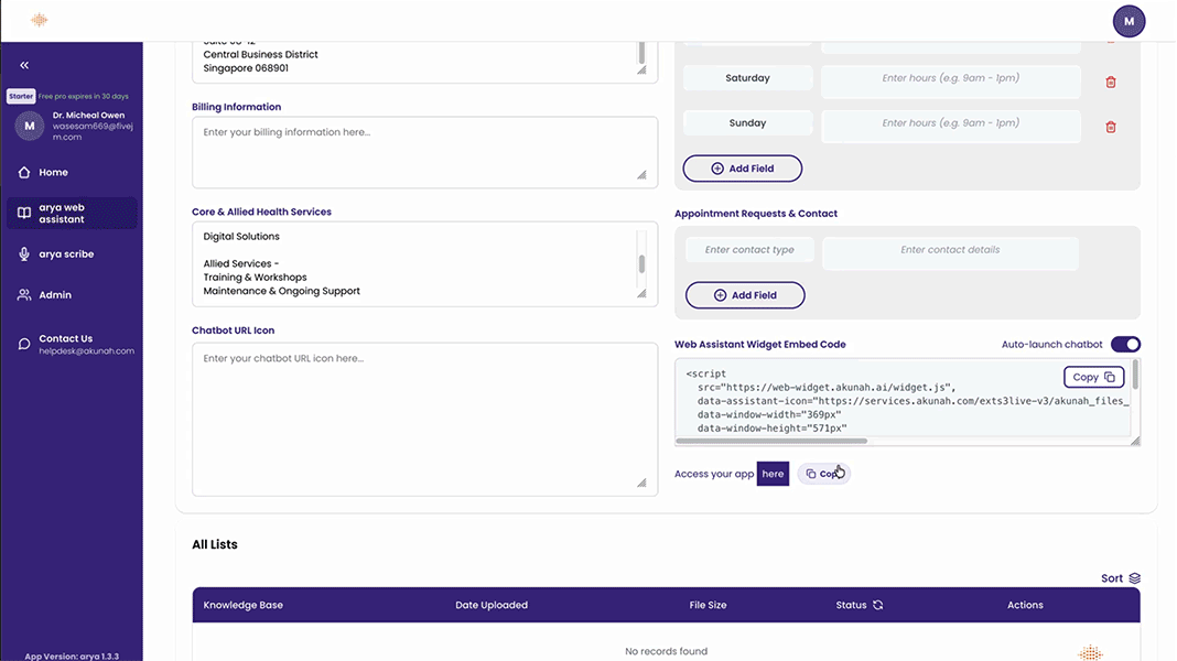 Go live with your web assistant