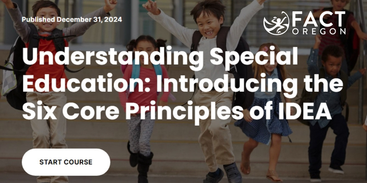 Click to register for our new online training on special education. Learn at your own pace.