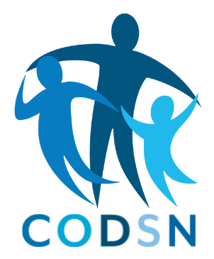CODSN logo, three blue silouettes