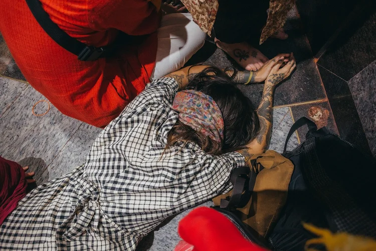 Ritual moment on a past pilgrimage