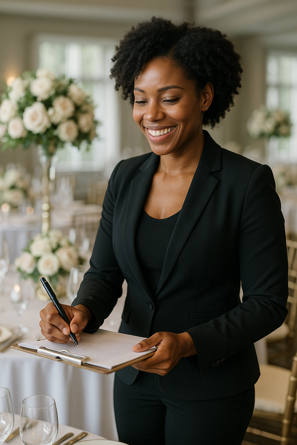 Wedding coordinator working