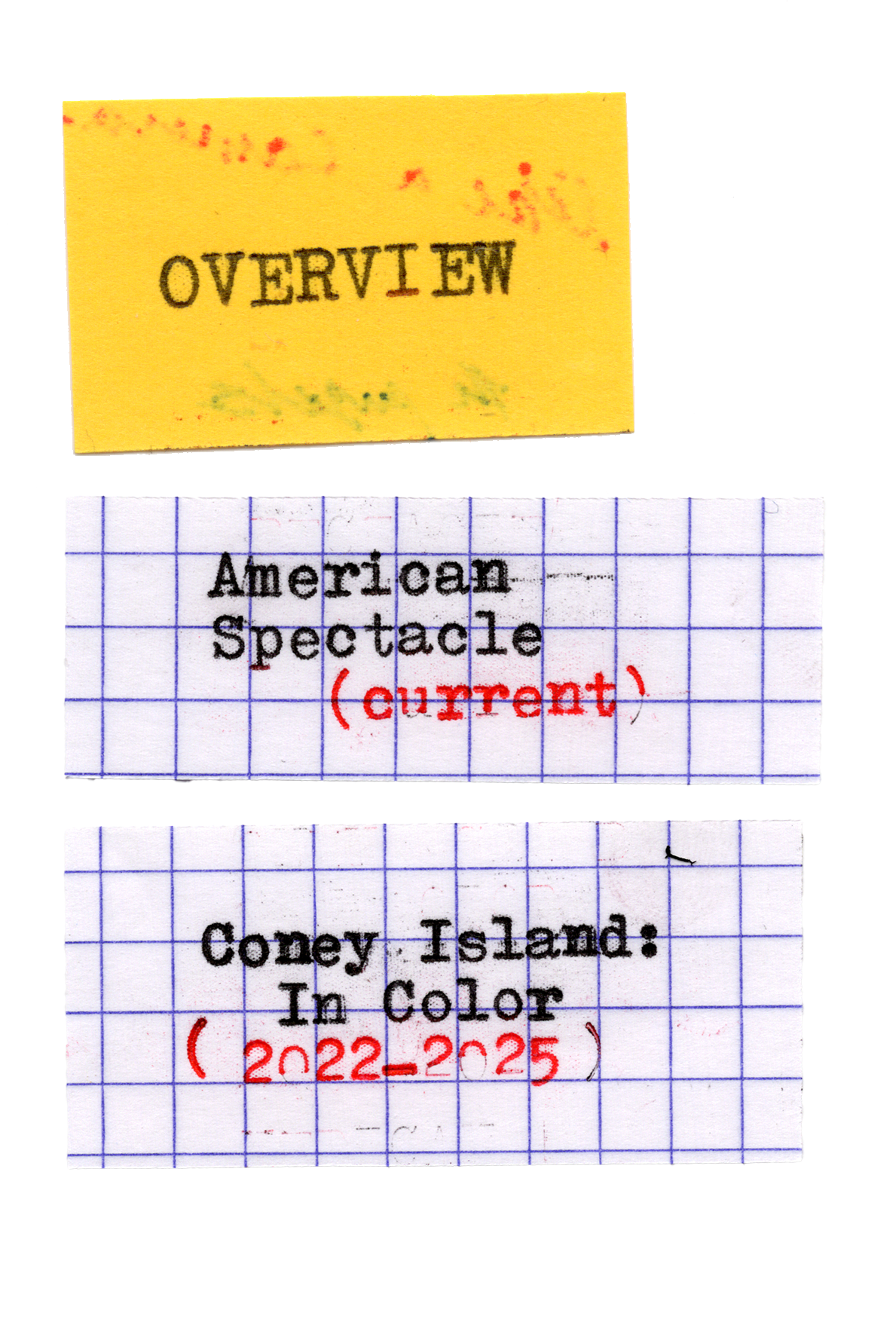Projects menu