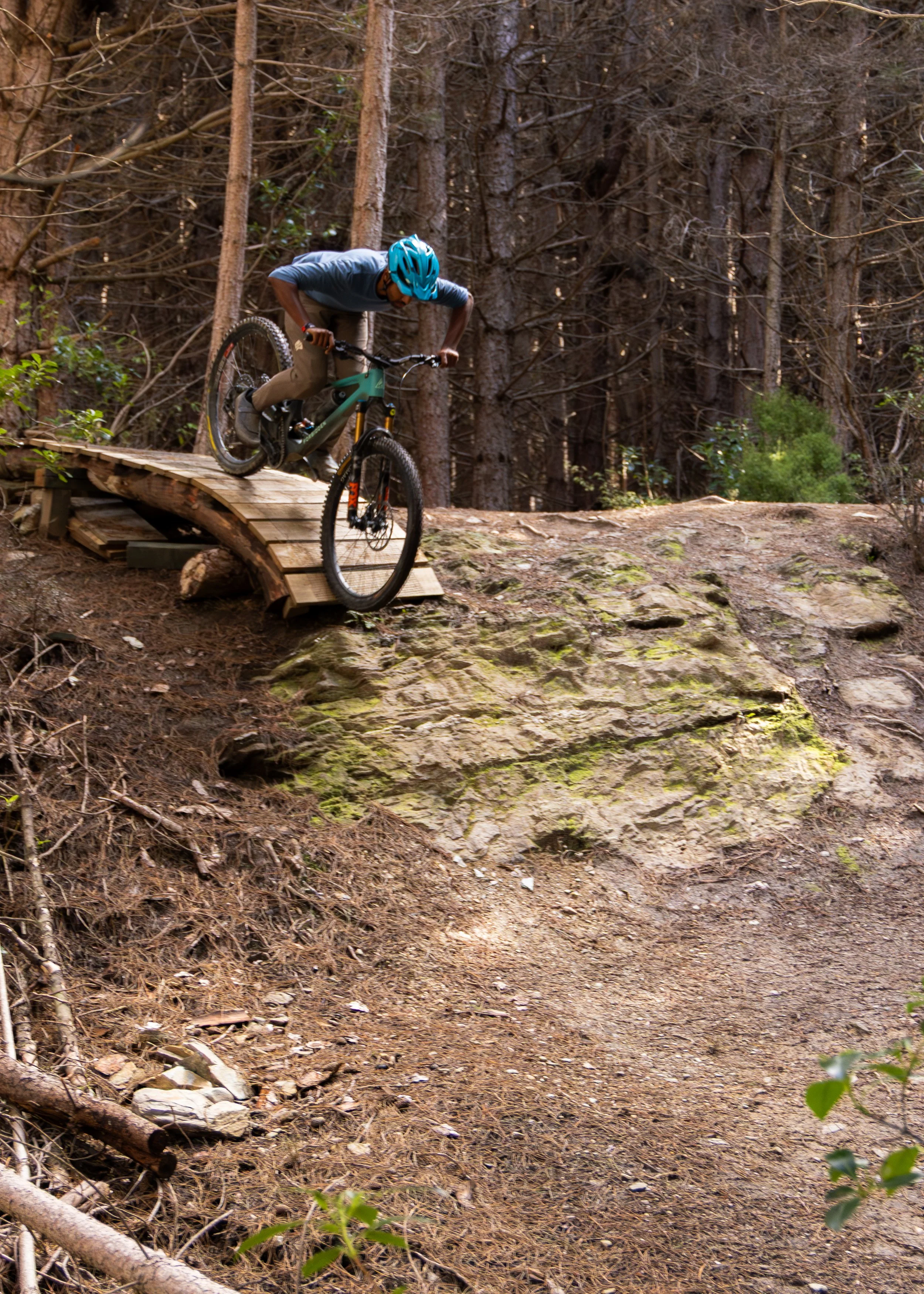 Mountain biker demonstrating active movement