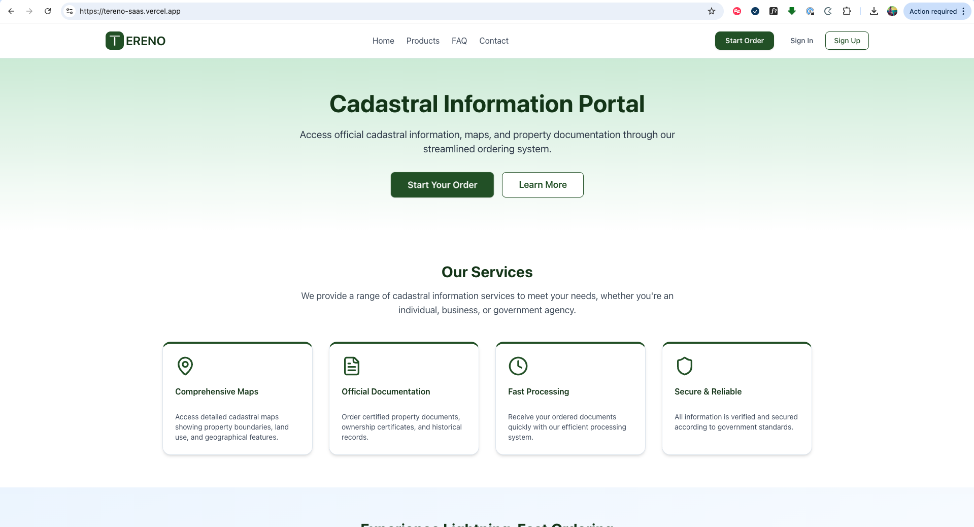 TERENO Client Portal