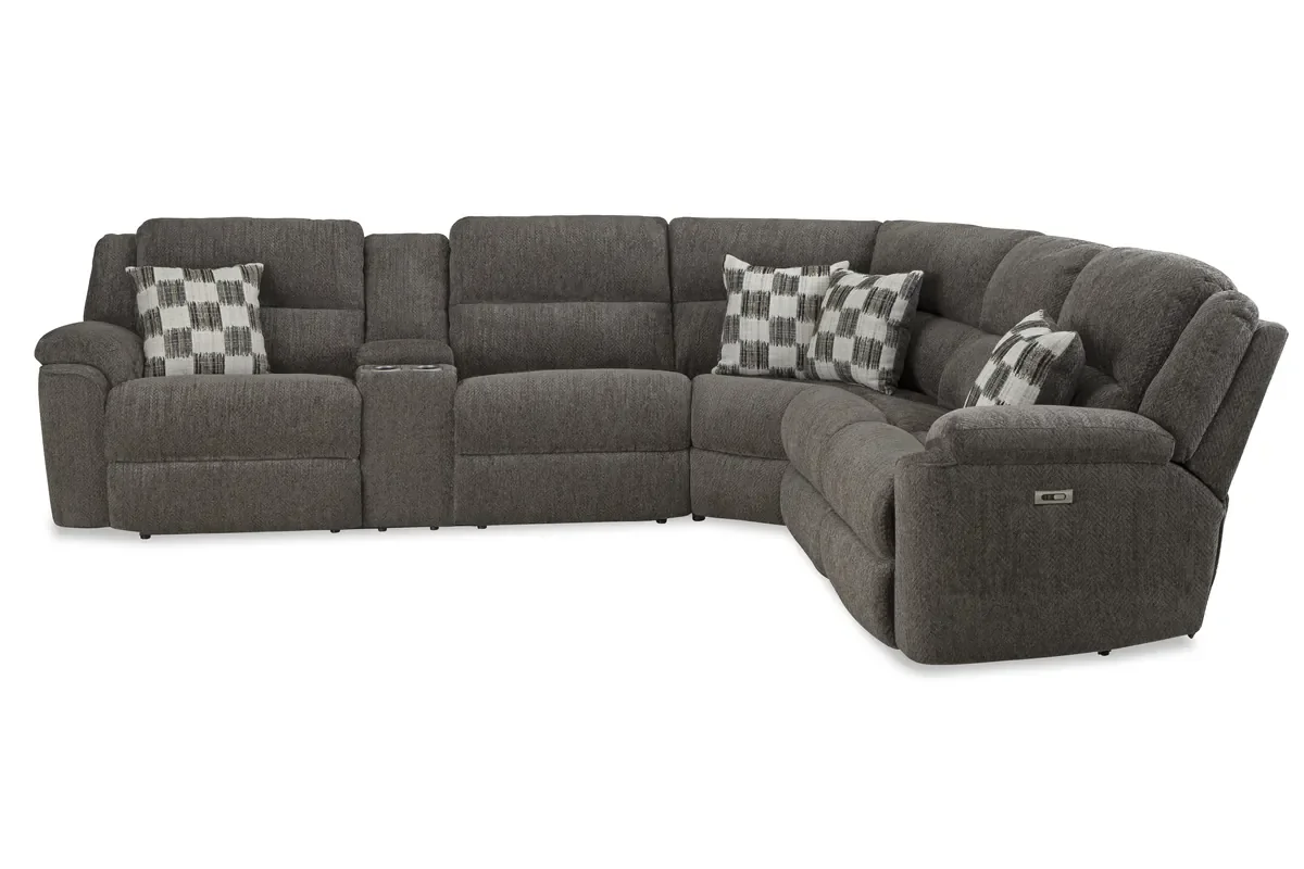 Model 235 power sectional in Clove, angled view