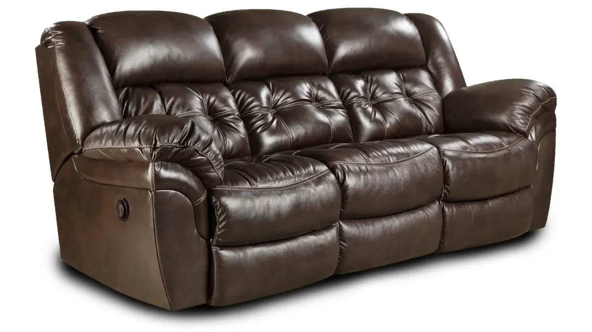 Model 155 power reclining sofa in Whiskey