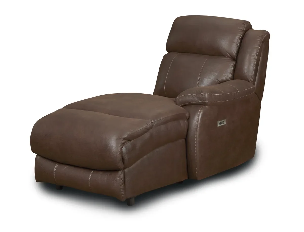Model 246 power chaise piece with the arm on the other side, in Espresso