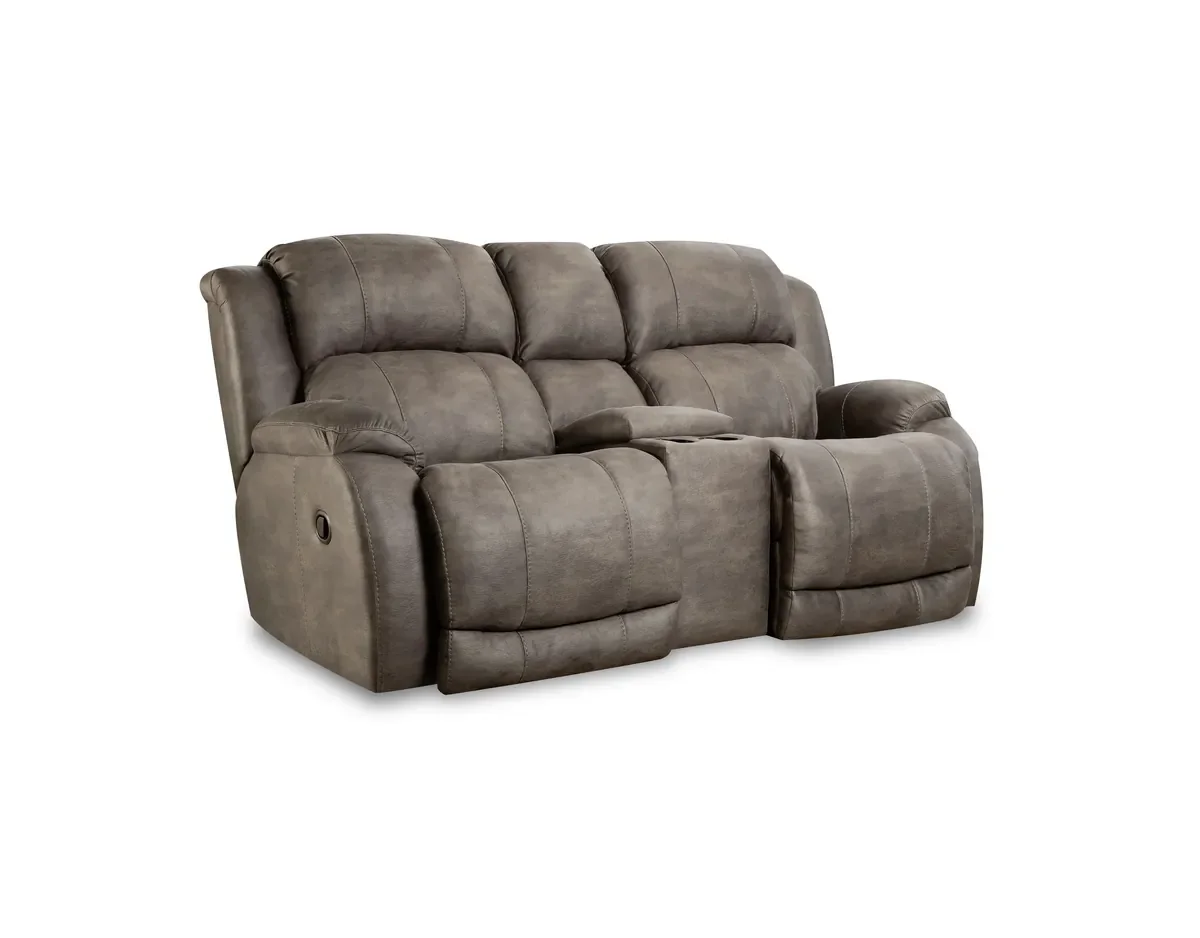 Model 177 reclining loveseat with console in Grey