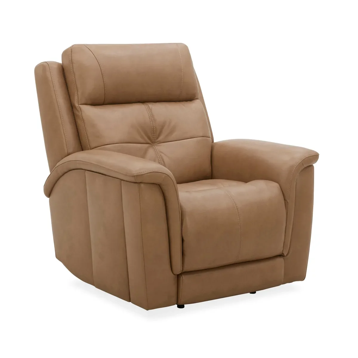 Flexsteel Ranger Power Recliner in Oakridge leather, upright, seen from the front at an angle