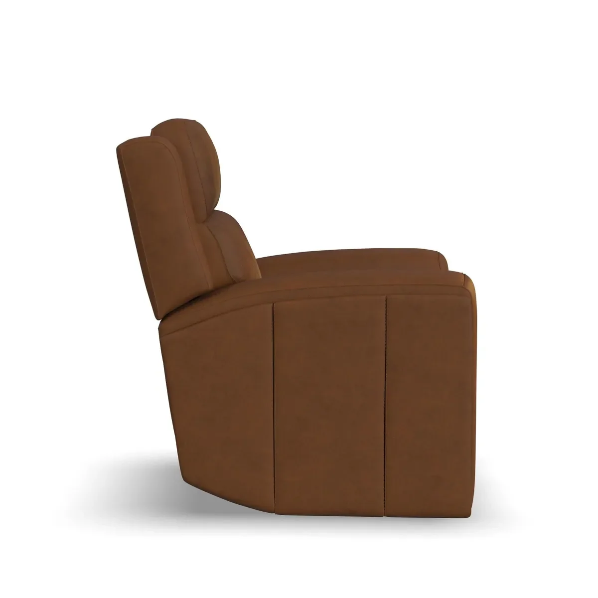 Wyatt Power Recliner in Canyon leather from the side