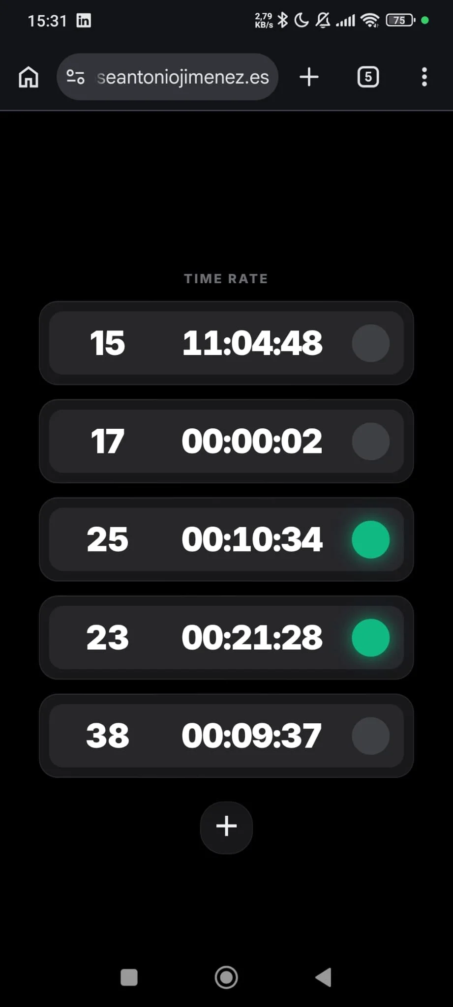 Vista previa de Time Rate