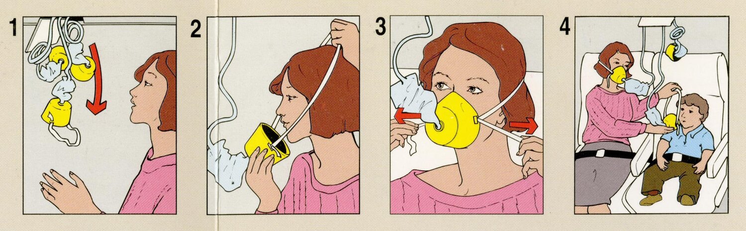 Маску на себя потом на ребенка. Кислородная маска в самолете. Надевание кислородной маски в самолете. Как надевать кислородную маску в самолете. Кислородная маска в самолете инструкция.