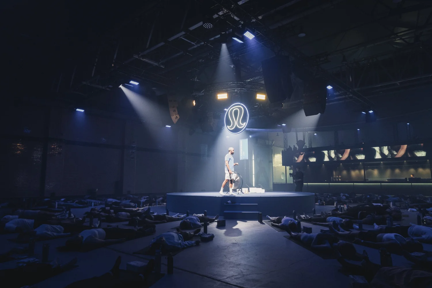 The lululemon audience and illuminated stage