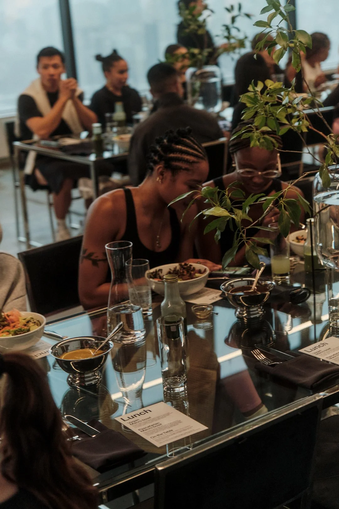 Guests sharing a meal at the On New York event