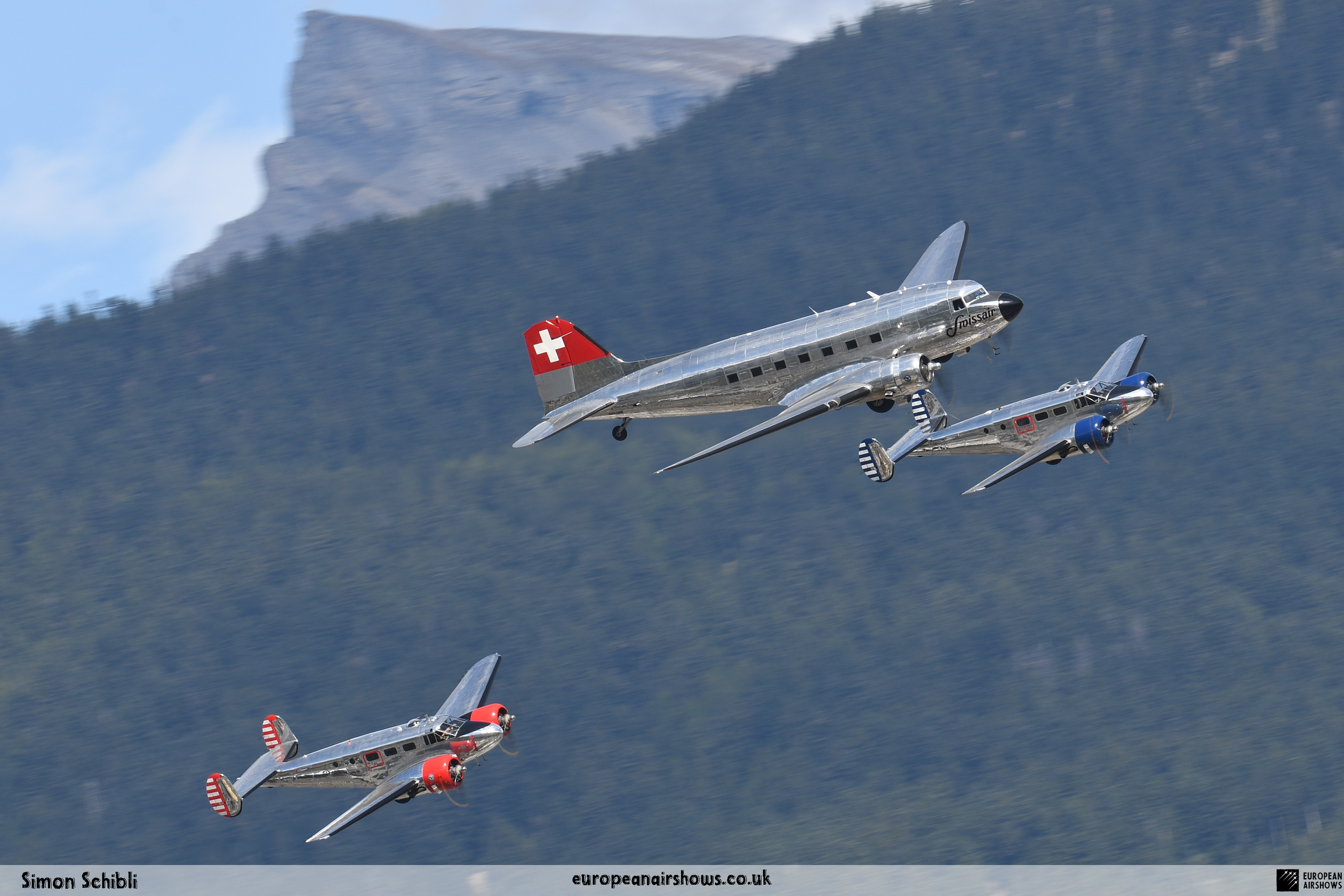 The Classic Formation — DC-3 with three Beech 18s