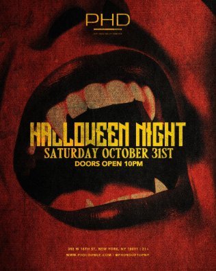 Halloween @ PHD Rooftop flyer