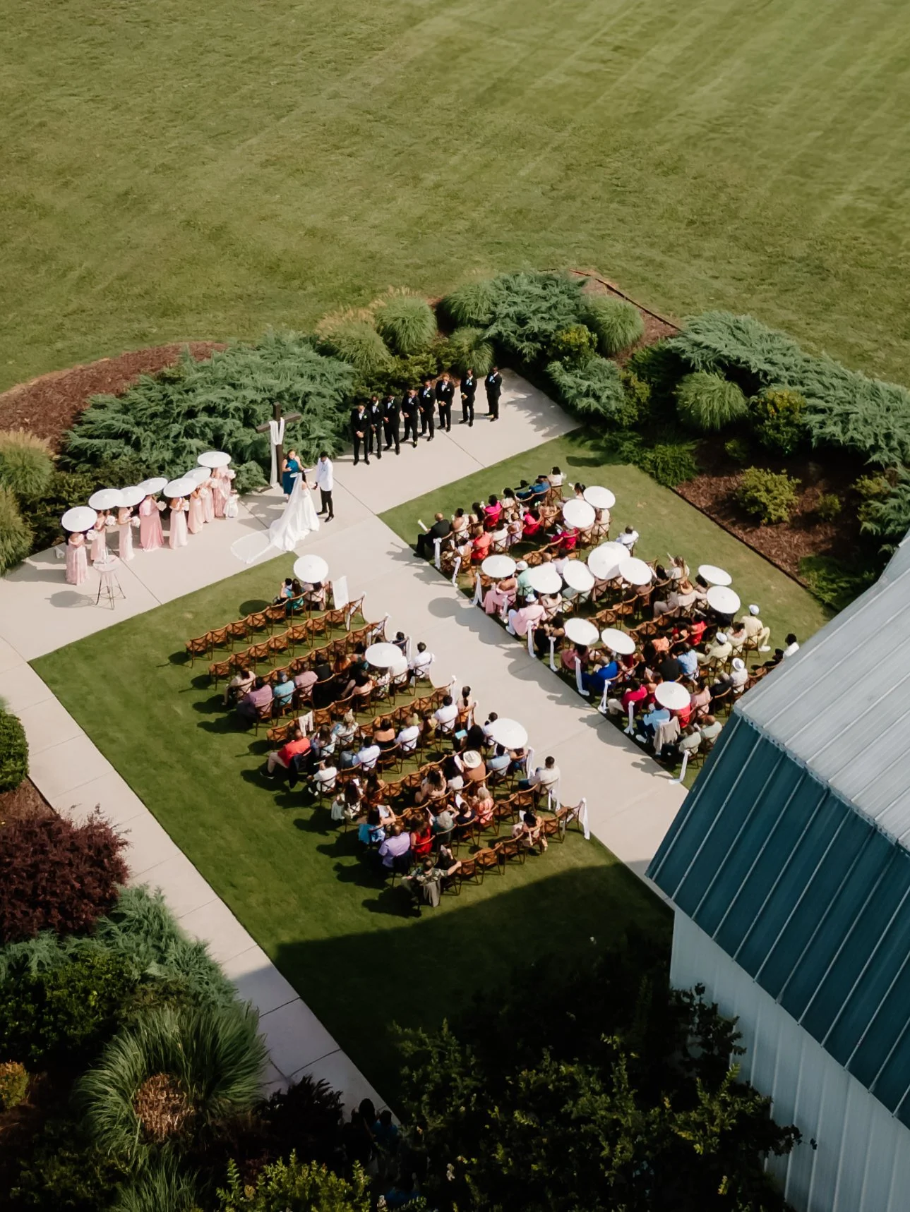 The ceremony seen from above