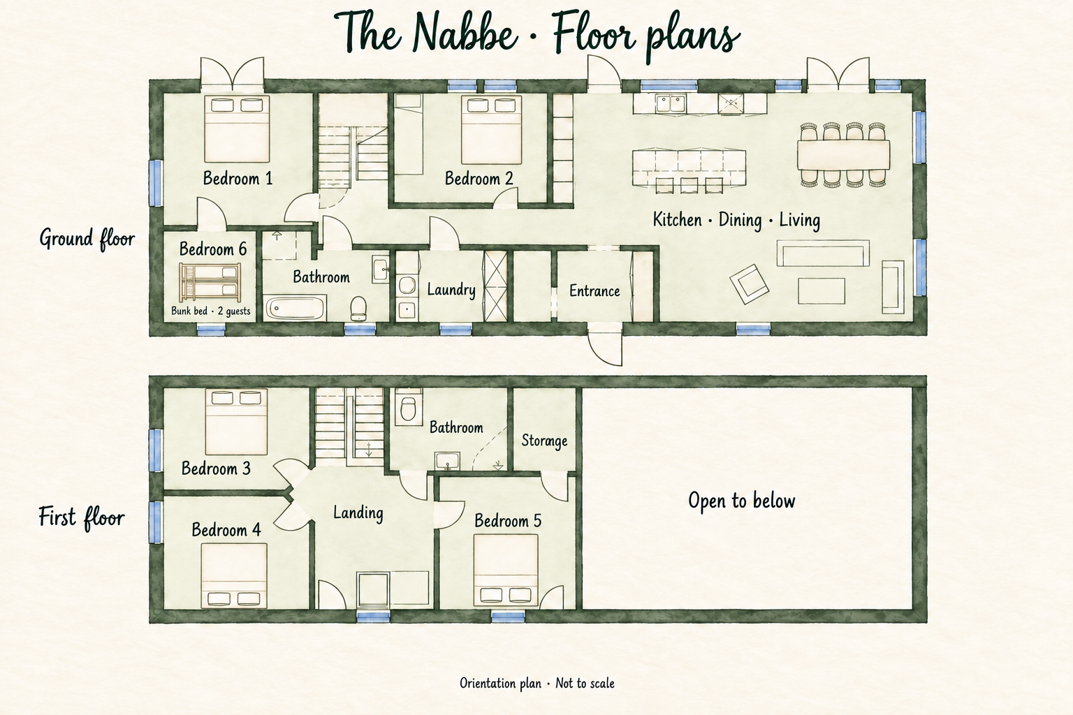 The Nabbe floor plan showing both floors