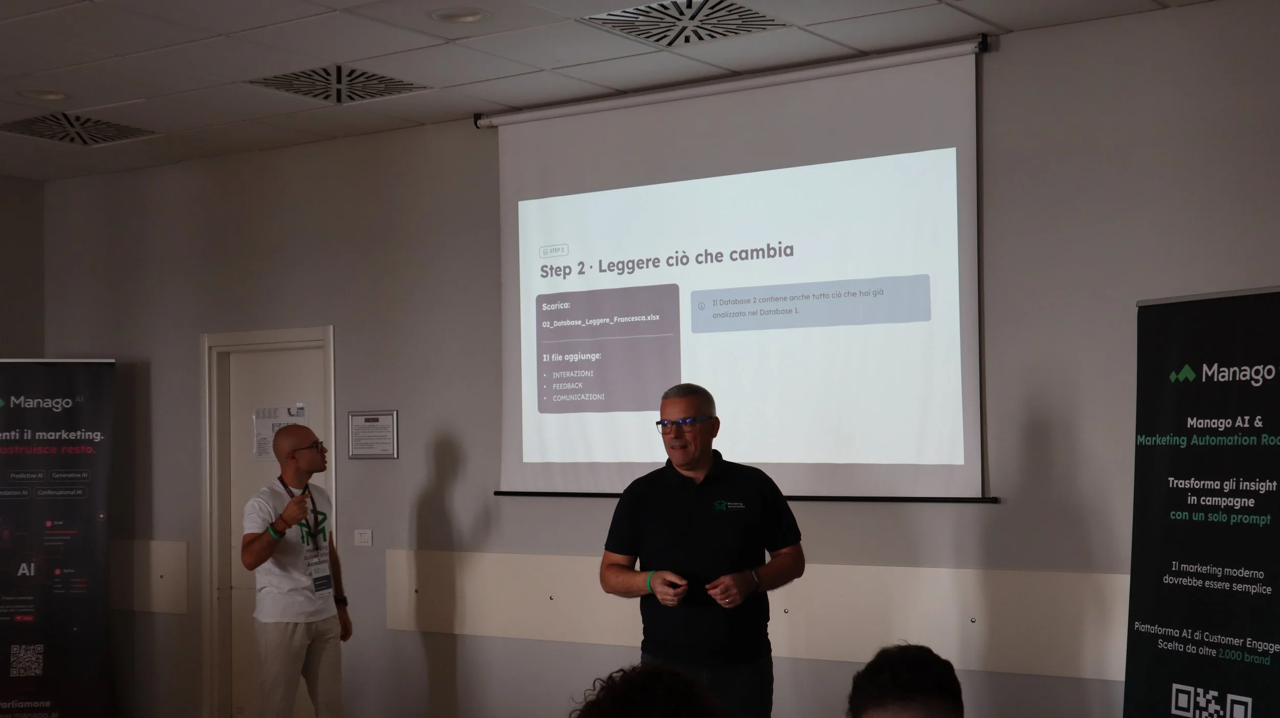 Paolo Confortini durante il laboratorio sulla lettura dei segnali del cliente al Marketing Automation Roadshow di Salerno