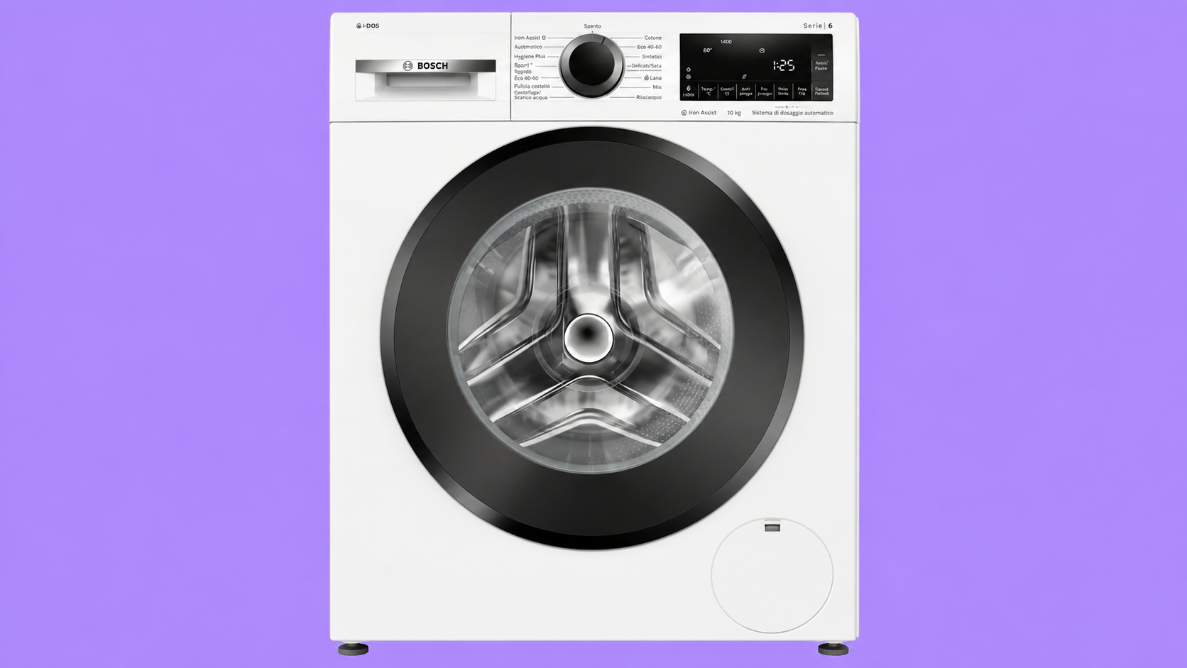 Lavatrice Bosch Serie 6 i-DOS 10 kg a carica frontale, vista di prodotto