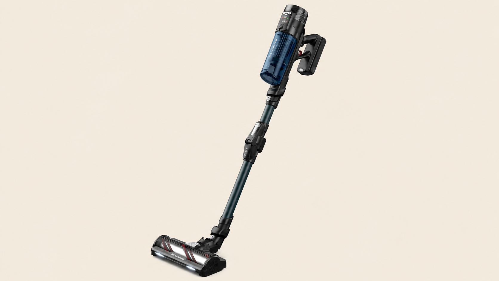 Rowenta X-Force Flex 13.60 Animal Aqua su sfondo editoriale