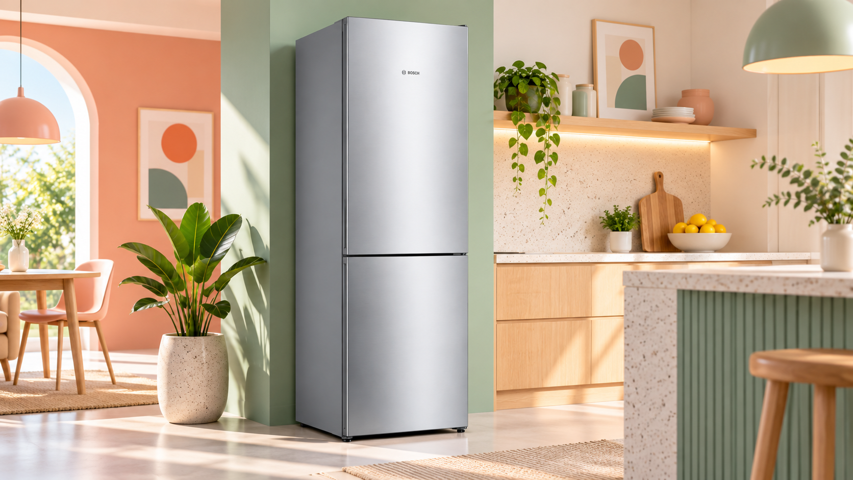 Bosch KGN392LDC a libera installazione accanto ai mobili della cucina