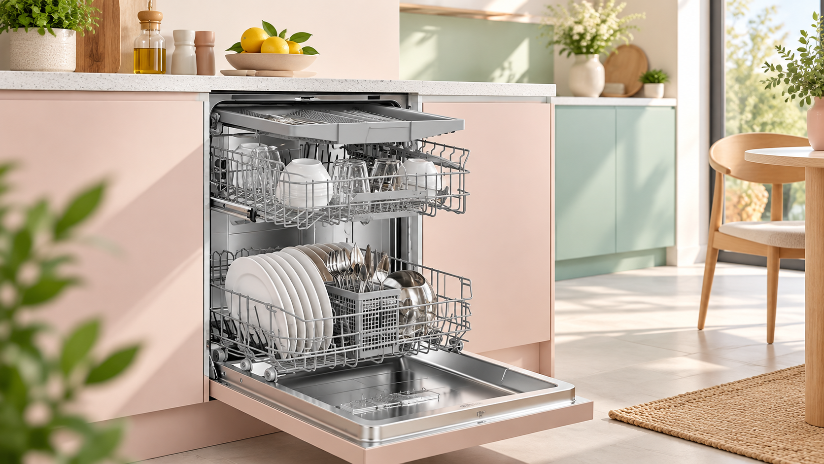 Bosch Serie 6 aperta in una cucina, composizione editoriale
