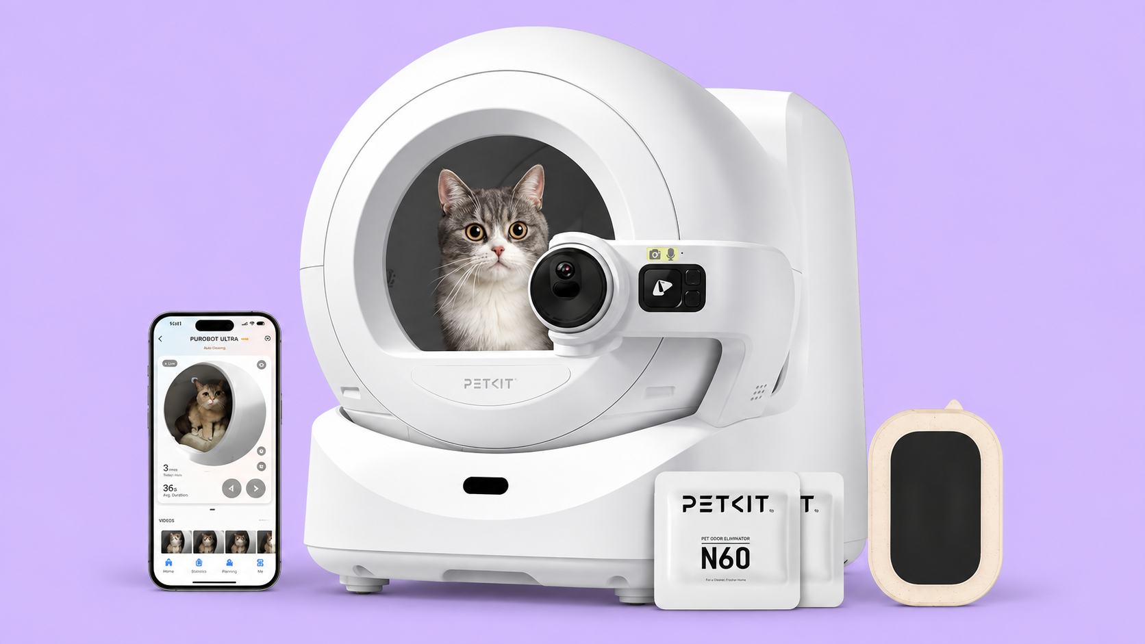PETKIT Purobot Ultra in vista frontale