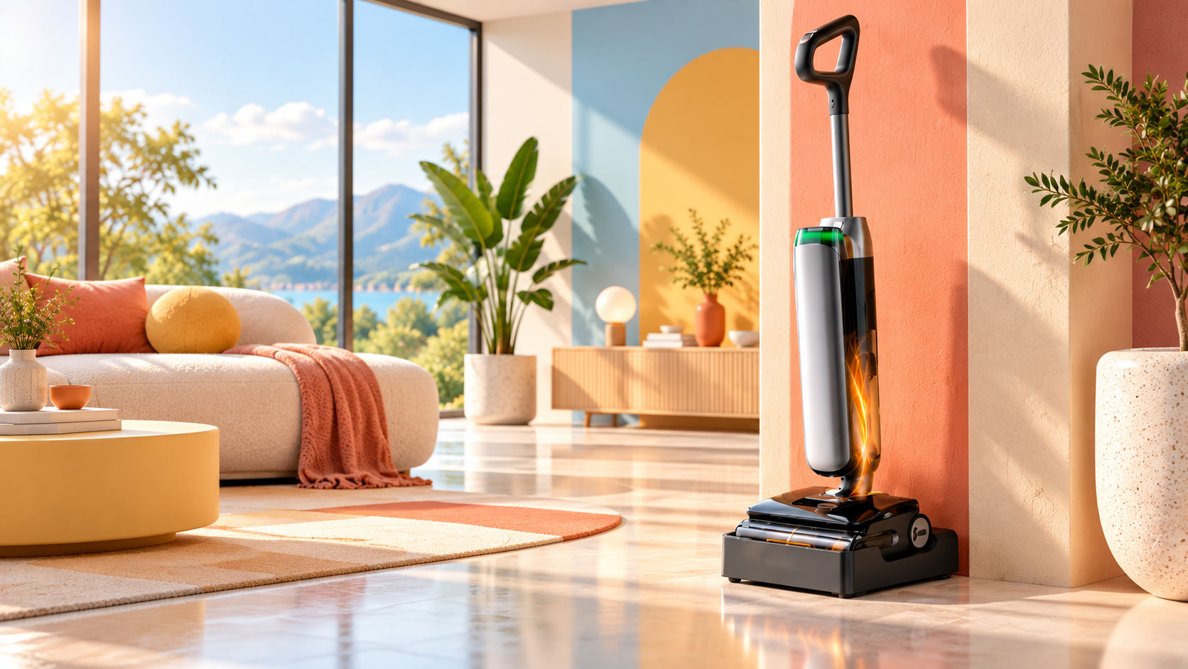 Tineco S9 Artist Steam Pro, immagine editoriale: movimenti in casa