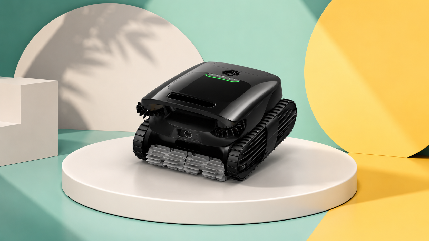 Beatbot AquaSense 2 Ultra mentre raccoglie detriti sulla superficie della piscina