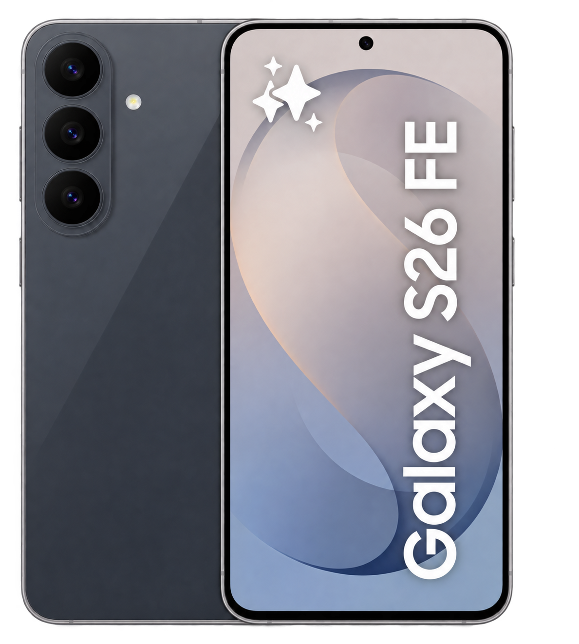 Samsung Galaxy S26 FE, vista frontale e posteriore