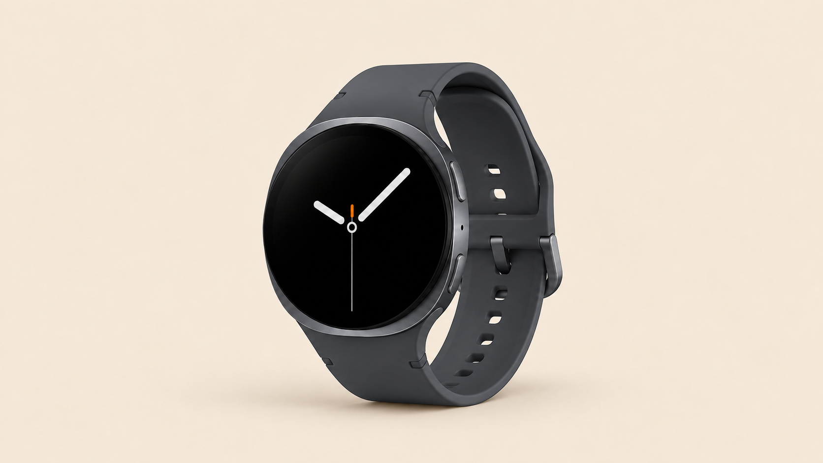 Illustrazione editoriale di Samsung Galaxy Watch8 Dark Gray da 44 mm