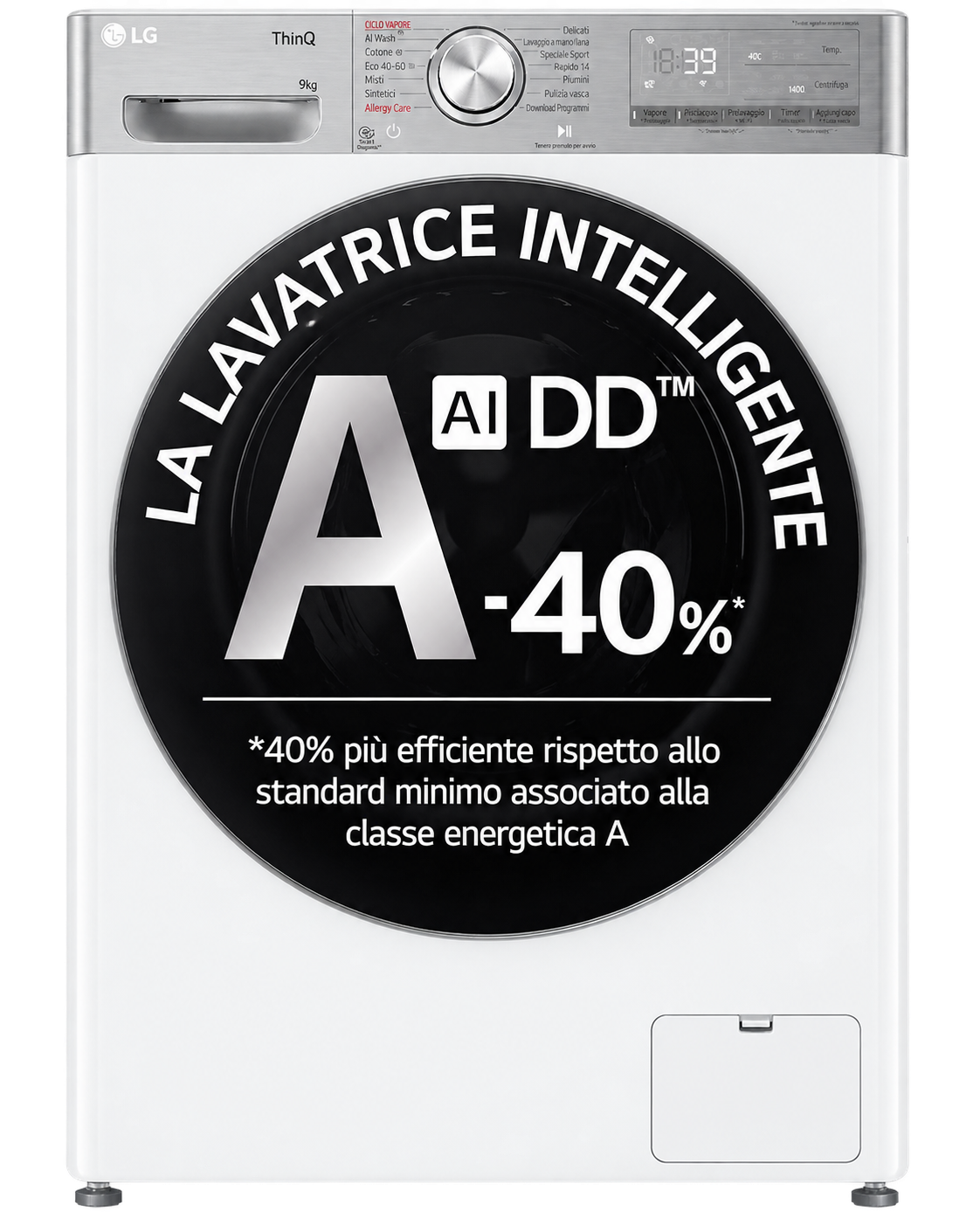 LG F4R9009TPWC Serie R9, lavatrice a carica frontale
