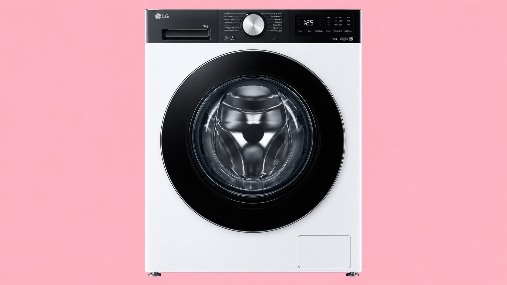 Lavatrice LG Serie X5 F2NX50S9TKC bianca vista frontalmente