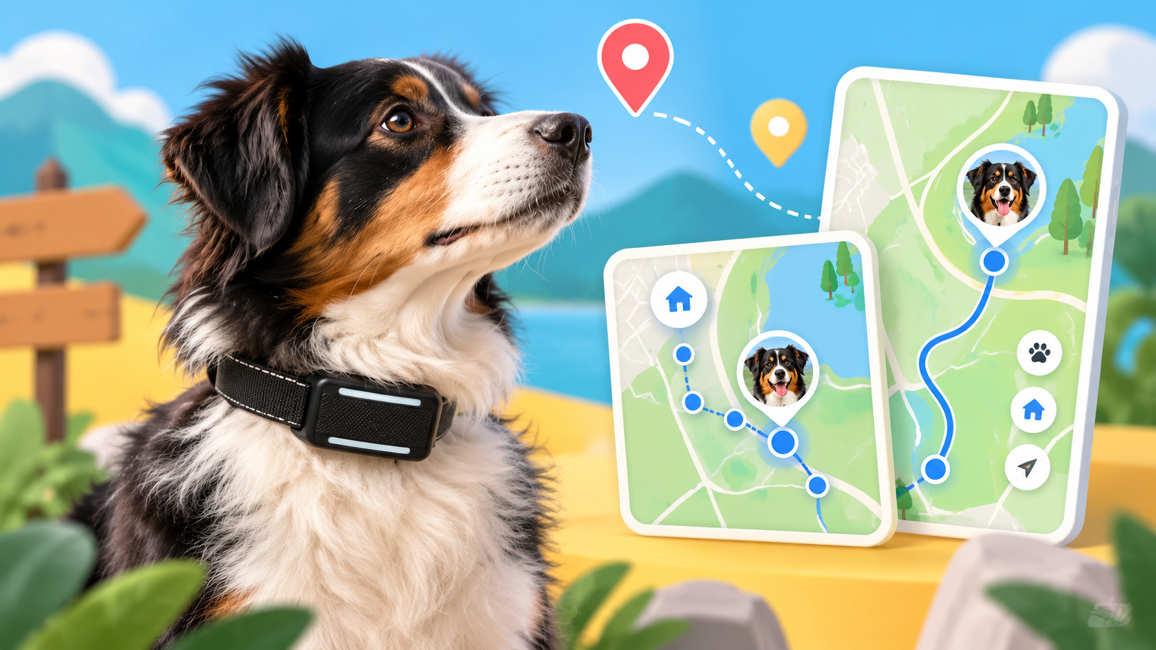 Tractive DOG 6 e cane in una composizione illustrativa: il costo nel tempo
