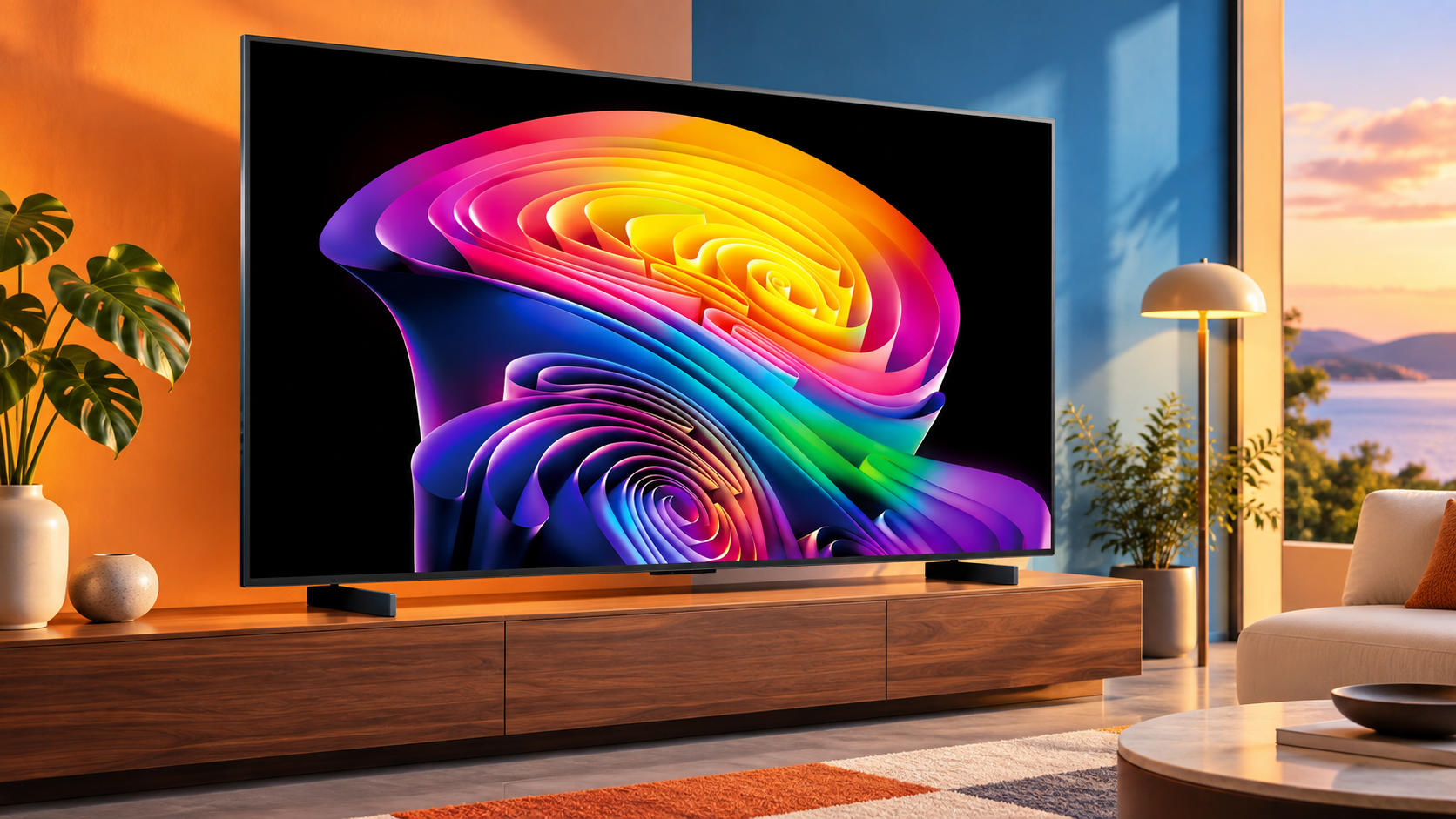 LG C6 in soggiorno, immagine illustrativa della serie
