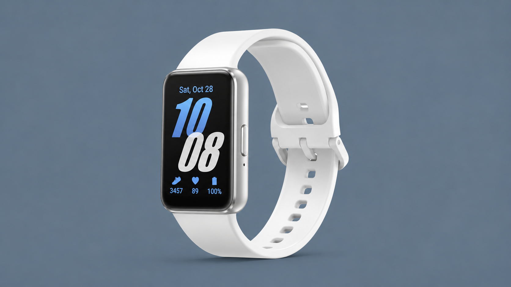 Samsung Galaxy Fit3 Silver con display acceso