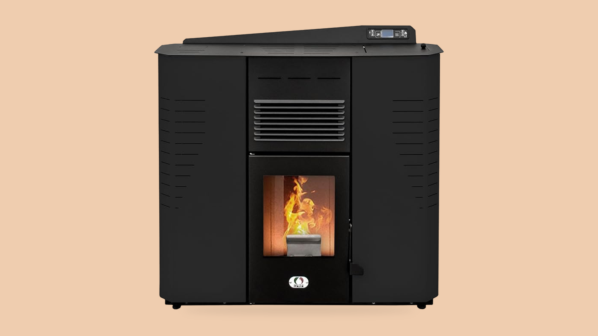 Stufe a Pellet Italia Marmolada 13 kW, stufa ad aria nera