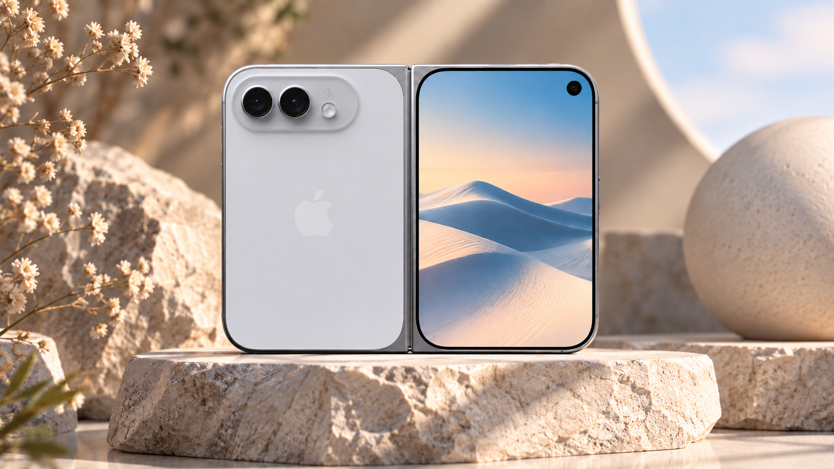 Illustrazione di iPhone Duo durante una ripresa foto e video