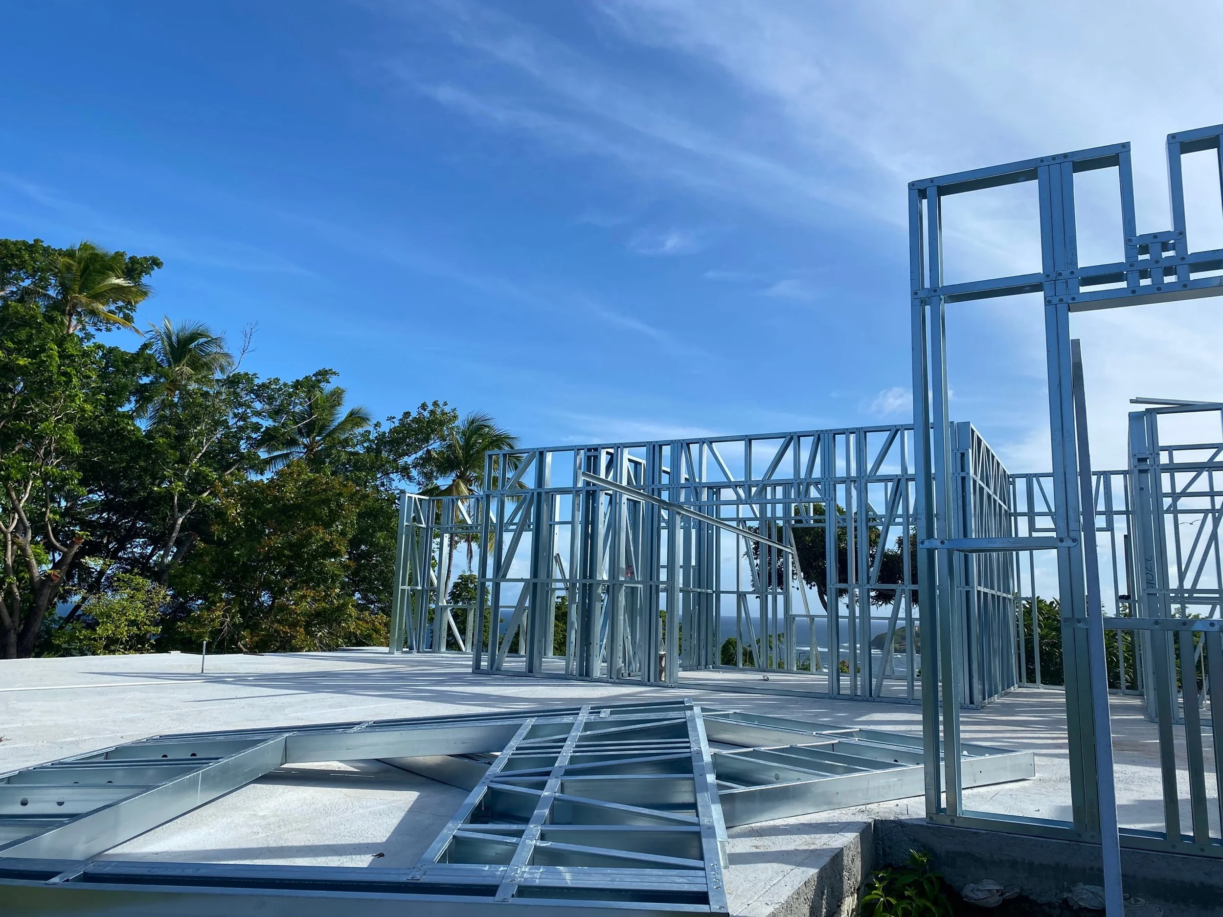 Steel-frame construction project