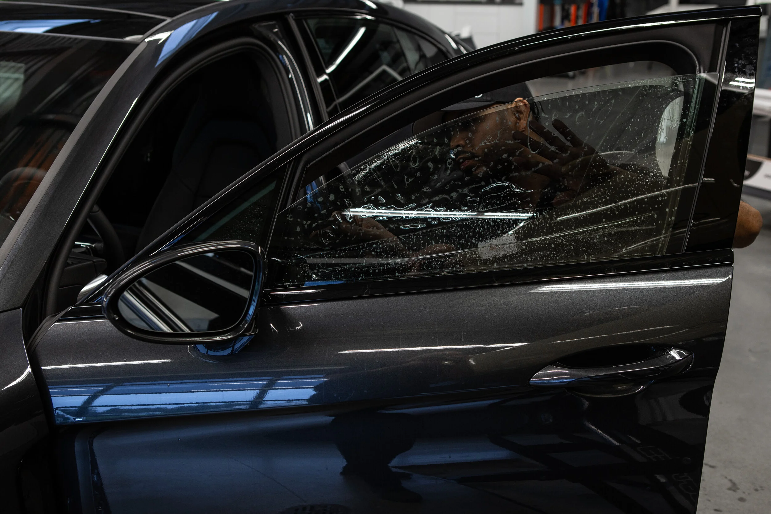 Ceramic window tint install at AutoPro SD in Vista